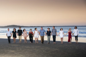 noosa beach family photographer, noosa hinterland family photographer, family portraits noosa phill jackson, large family groups on beach photographer phill jackson,