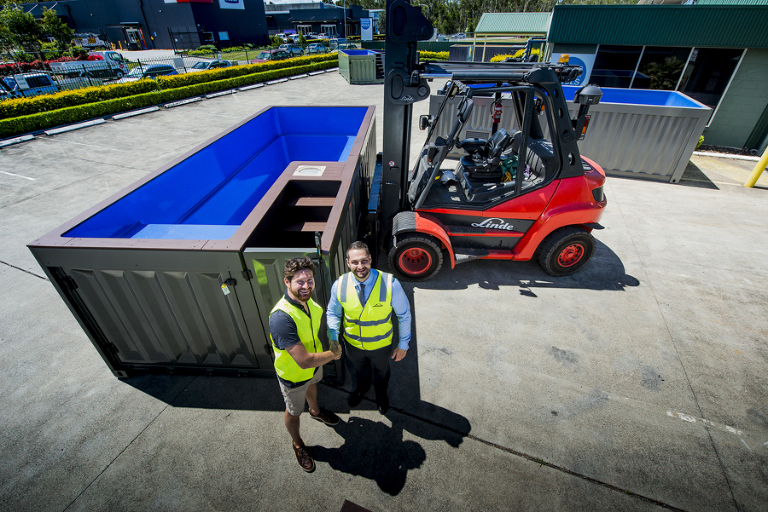 corporate photography for Linde & coolum container pools, PR photography Noosa, corporate photography noosa, Business profile photography Linde photographer phill jackson Noosa