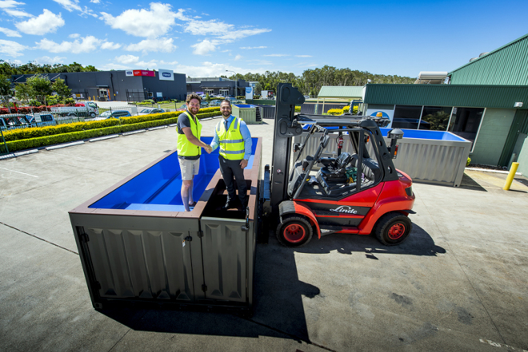 corporate photography for Linde & coolum container pools, PR photography Noosa, corporate photography noosa, Business profile photography Linde photographer phill jackson Noosa