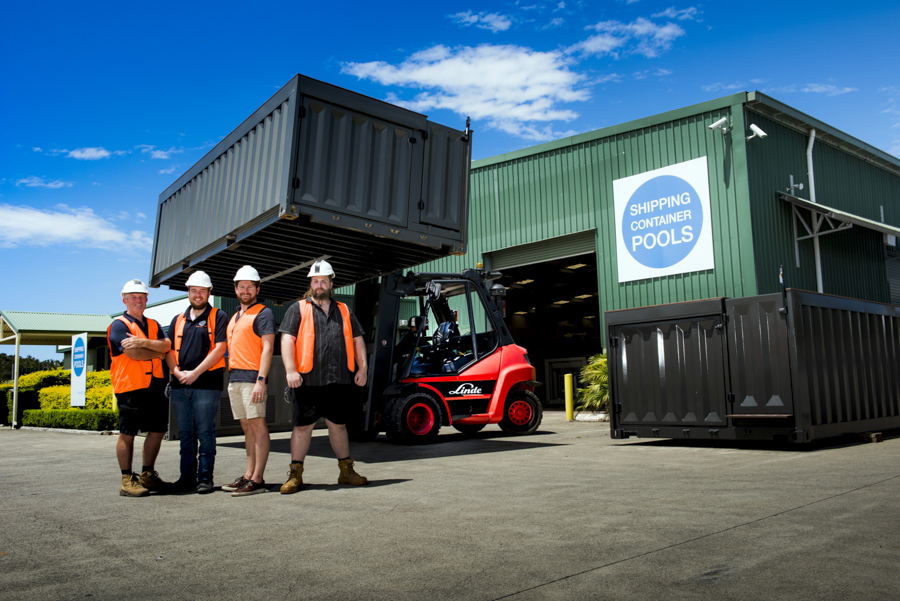 corporate photography for Linde & coolum container pools, PR photography Noosa, corporate photography noosa, Business profile photography Linde photographer phill jackson Noosa